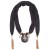 chain tassel pendant  Chiffon mixed color  lady shawl necklace