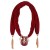 chain tassel pendant  Chiffon mixed color  lady shawl necklace