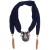 chain tassel pendant  Chiffon mixed color  lady shawl necklace