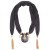 chain tassel pendant  Chiffon mixed color  lady shawl necklace