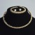 bride row gold silver Collar bangle ear stud two Rhinestone claw chain necklace set