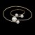 bride row gold silver Collar bangle ear stud two Rhinestone claw chain necklace set