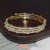 opening bangle textured woman bracelet row Rhinestone surround bangle