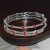 opening bangle textured woman bracelet row Rhinestone surround bangle