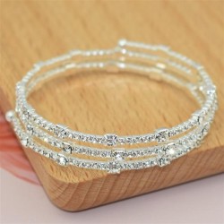  occidental style fashion gold silver color row Rhinestone opening bangle more..