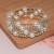  occidental style Rhinestone Pearl multilayer bangle twining more row bracelet claw diamond bracelet