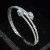  fashion Rhinestone row fully-jewelled zircon mosaic claw chain woman opening personality bangle