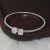  fashion Rhinestone row fully-jewelled zircon mosaic claw chain woman opening personality bangle