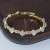  fashion Rhinestone row fully-jewelled zircon mosaic claw chain woman opening personality bangle