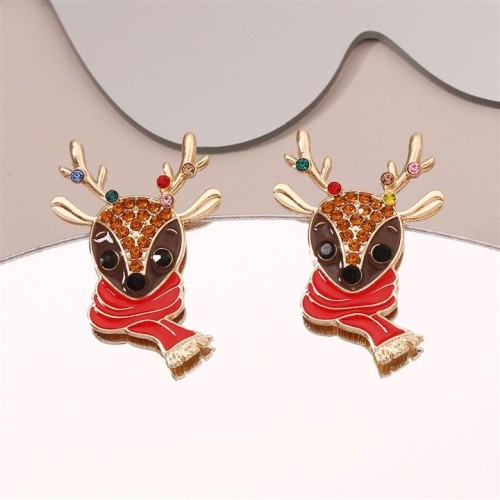  occidental style fashion temperament trend christmas deer leisure personality all-Purpose earrings ear stud Ear