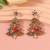 occidental style lovely personality fashion christmas series Alloy christmas tree hollow embed colorful diamond Pear