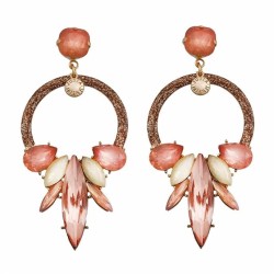 occidental style exaggerating fashion creative temperament geometry embed colo..