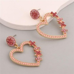 occidental style brief sweet heart-shaped embed color Rhinestone beads style A..
