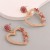 occidental style brief sweet heart-shaped embed color Rhinestone beads style Alloy earrings woman Earring