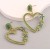 occidental style brief sweet heart-shaped embed color Rhinestone beads style Alloy earrings woman Earring