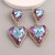 occidental style fashion personality Alloy color heart-shaped diamond exaggerating earrings temperament