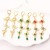 women bronze embed zircon long style butterfly earring high color retention bronze gold plated personality tem