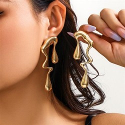 occidental style  fashion Metal Irregular ear stud woman  personality geometry..