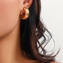 occidental style ins wind brief surface opening woman  fashion color Earring