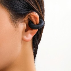 occidental style brief color pattern Stripe Ear clip woman circle Ear clip