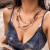 occidental style new medium lady beadsnecklace retro all-Purpose Metal tassel butterfly necklace woman