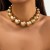 occidental style  punk exaggerating big beads Collar clavicle chain  geometry Beads beads necklace woman
