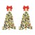 E occidental style christmas earrings  personality embed colorful diamond Pearl christmas tree star earring wom