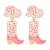 E Cowboy wind Alloy enamel style earrings  occidental style personality embed earring