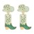 E Cowboy wind Alloy enamel style earrings  occidental style personality embed earring
