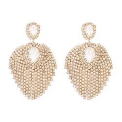 E occidental style drop diamond tassel earrings  exaggerating atmospheric eleg..