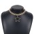  fashion personality Double row diamond Five-pointed star necklace   occidental style brilliant Rhinestone chain