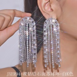 occidental style exaggerating zircon Rhinestone earrings fully-jewelled super ..