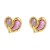 bronze earrings heart-shaped Earring woman fashion Korean style Peach heart ear stud silverearrings