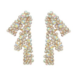 colorful diamond earrings occidental style exaggerating Earring woman geometry..