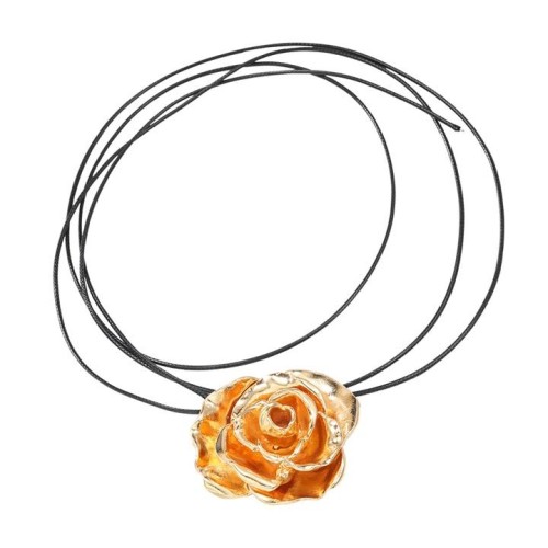 autumn flowers necklace occidental style retro woman super long style elegant Alloy flowersnecklace
