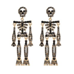 autumn skull earrings occidental style exaggerating Earring woman Alloy diamon..