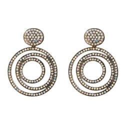 colorful diamond earrings occidental style exaggerating Earring woman multilay..