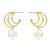 autumn Alloy earrings occidental style exaggerating Earring woman multilayer Metal cirque elegant imitate Pearl 