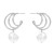 autumn Alloy earrings occidental style exaggerating Earring woman multilayer Metal cirque elegant imitate Pearl 