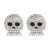  earrings skull ear stud woman occidental style exaggerating Alloy Rhinestone