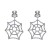  earrings spider earring woman occidental style exaggerating Alloy fully-jewelled spider