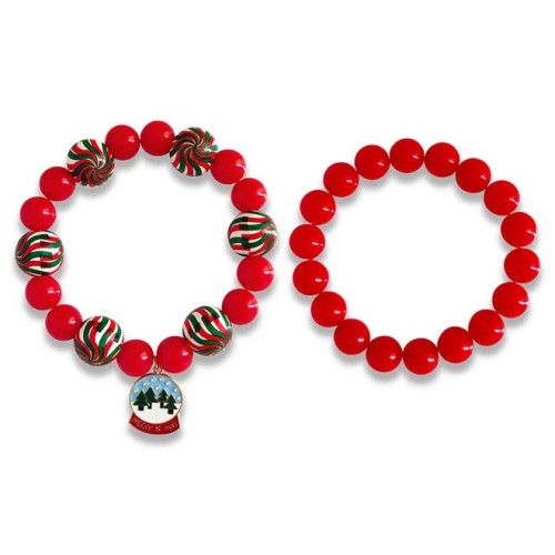 occidental style christmas bracelet lovely cartoon beads bracelet  christmas gift R