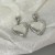 occidental style personality exaggerating wind Metal surface big love earrings temperament Street Snap ear stud