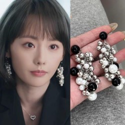 Double same style earrings samll high ear stud retro wind Earring woman