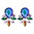 occidental style flowers earrings color fully-jewelled leaves ear stud temperament pendant Earring
