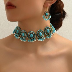 occidental style fashion Bohemia noble wind turquoise accessories temperament ..