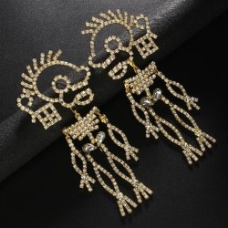  diamond skull earrings personality pendant Rhinestone earrings occidental sty..