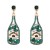  occidental style elements embed Rhinestone Word pendant lady fashion personality earrings