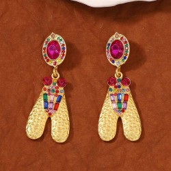  Bohemia high retro gold geometry temperament trend all-Purpose earrings ear s..