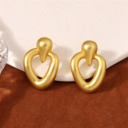  Bohemia high retro gold love temperament trend all-Purpose earrings ear stud ..